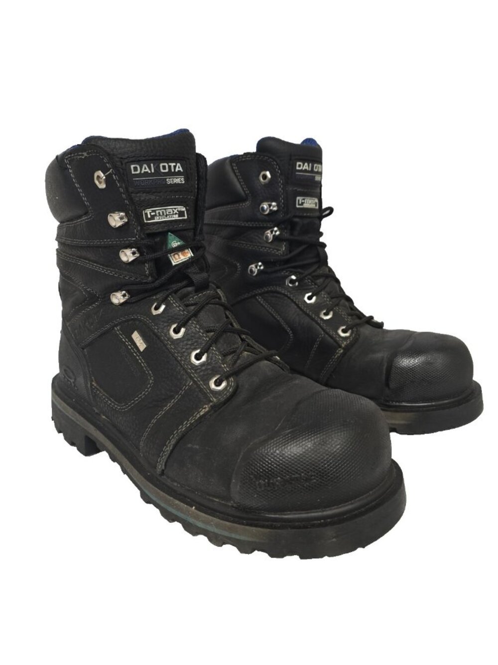DAKOTA Men's 8" 557 STCP HD3 Vibram Work Boots Black Size 9.5M